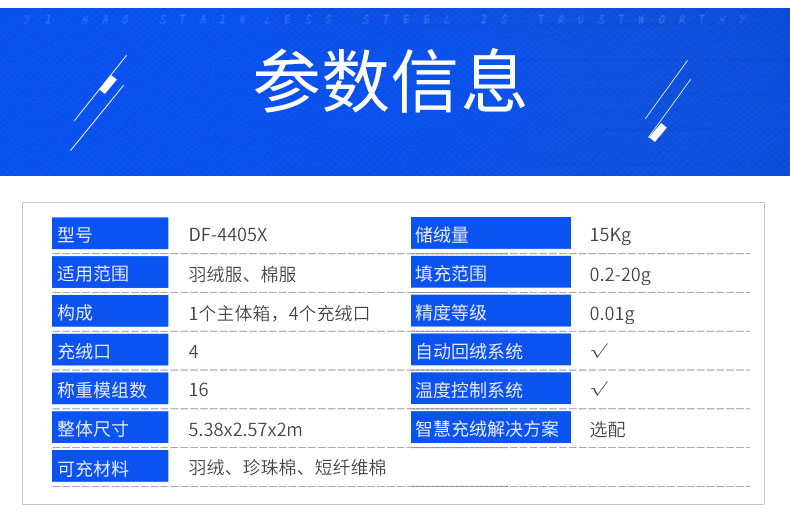 全自動(dòng)稱(chēng)重絨棉一體機(jī)DF-4405X